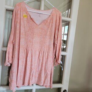 Womens Pleated Floral Tunic